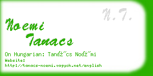 noemi tanacs business card